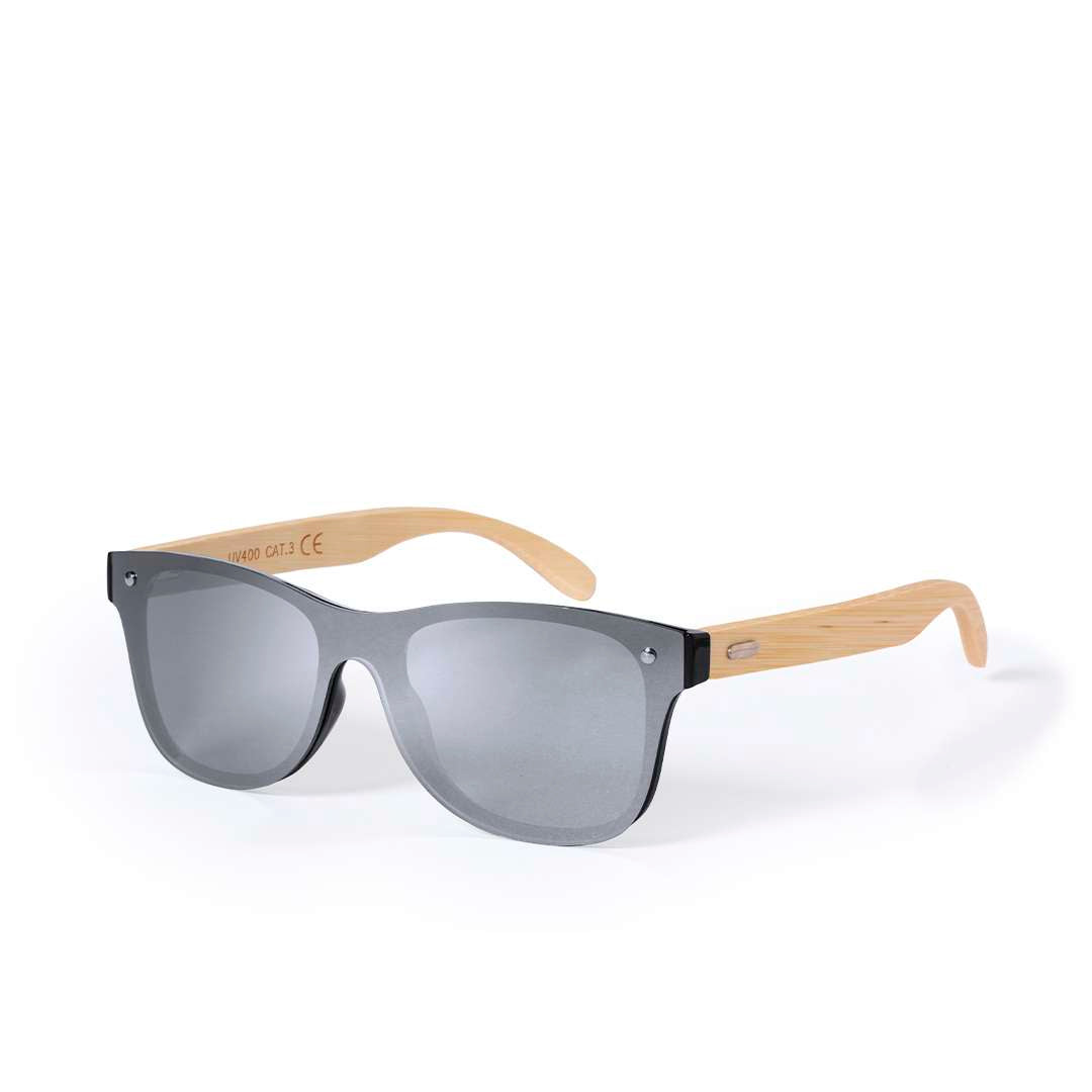 Gafas de sol Nature con protección UV400 y varillas de bambú - Amarillo