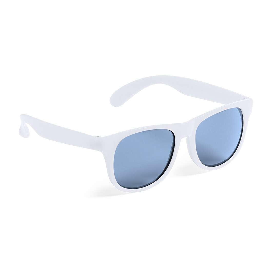 Gafas de sol clásicas Malter con protección UV400 y lente negra - Blanco