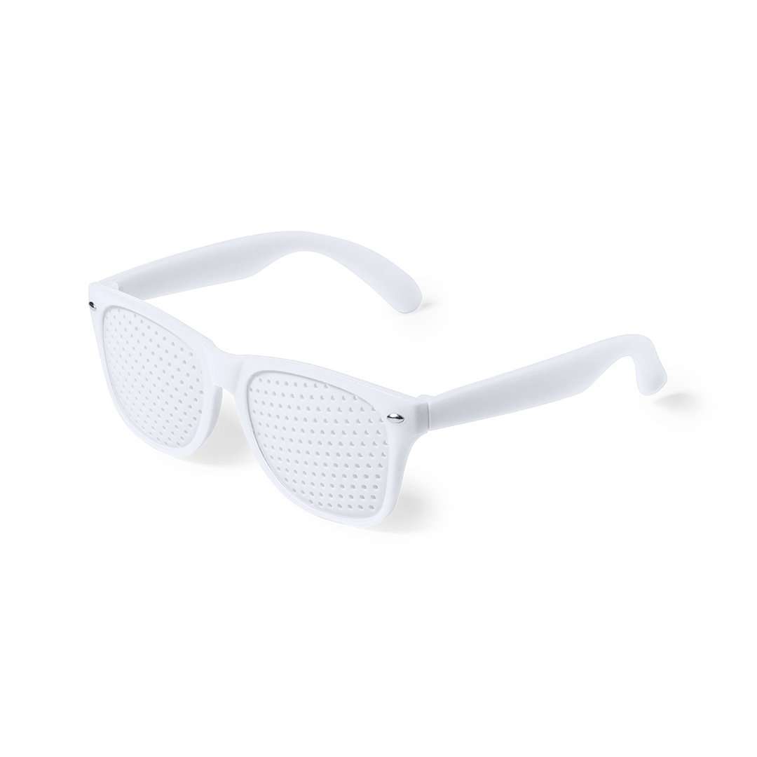 Gafas Zamur con montura colorida y lentes perforadas para marcaje digital - Blanco