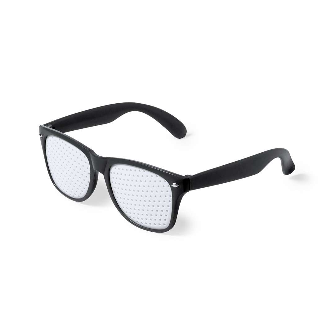 Gafas Zamur con montura colorida y lentes perforadas para marcaje digital - Negro