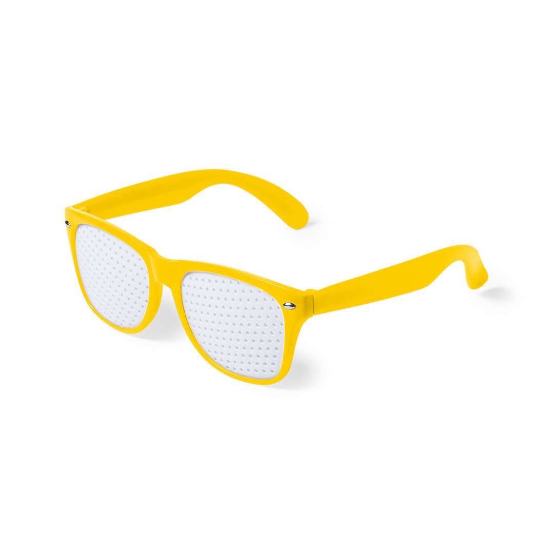 Gafas Zamur con montura colorida y lentes perforadas para marcaje digital - Amarillo