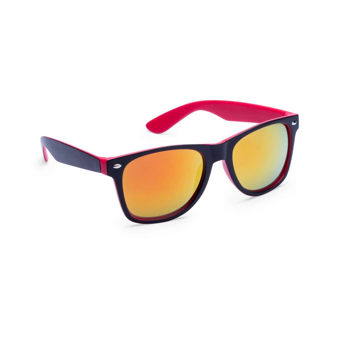Gafas de sol Gredel con protección UV400 y diseño bicolor elegante - Rojo