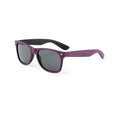 Gafas de sol Leychan con montura efecto madera y lentes ahumadas - Rojo