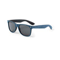 Gafas de sol Leychan con montura efecto madera y lentes ahumadas - Azul