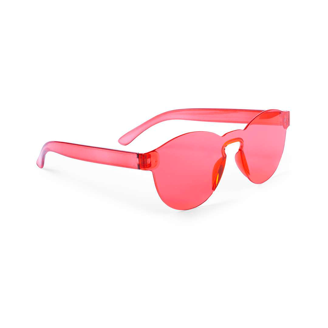 Gafas de sol Tunak translúcidas monocolor con protección UV400 - Rojo