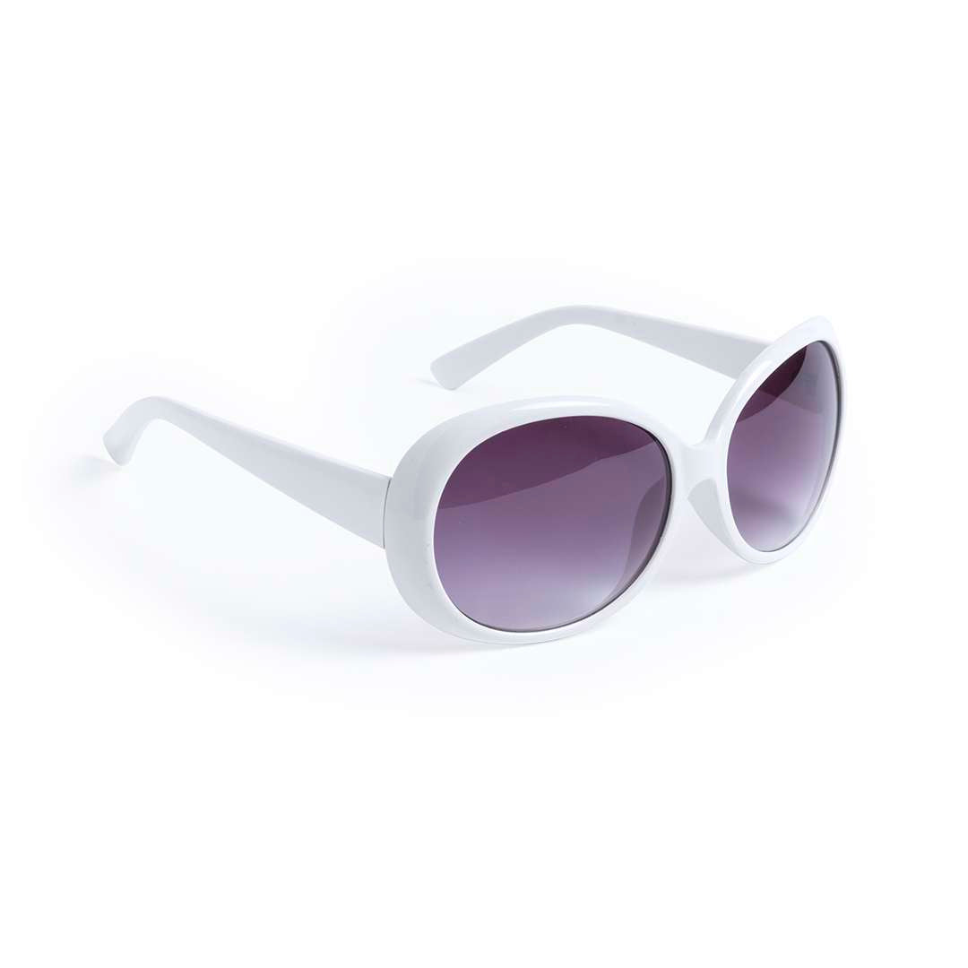 Gafas de sol Bella con protección UV400 y lentes negras - Blanco