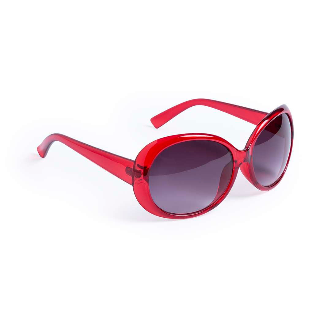 Gafas de sol Bella con protección UV400 y lentes negras - Rojo