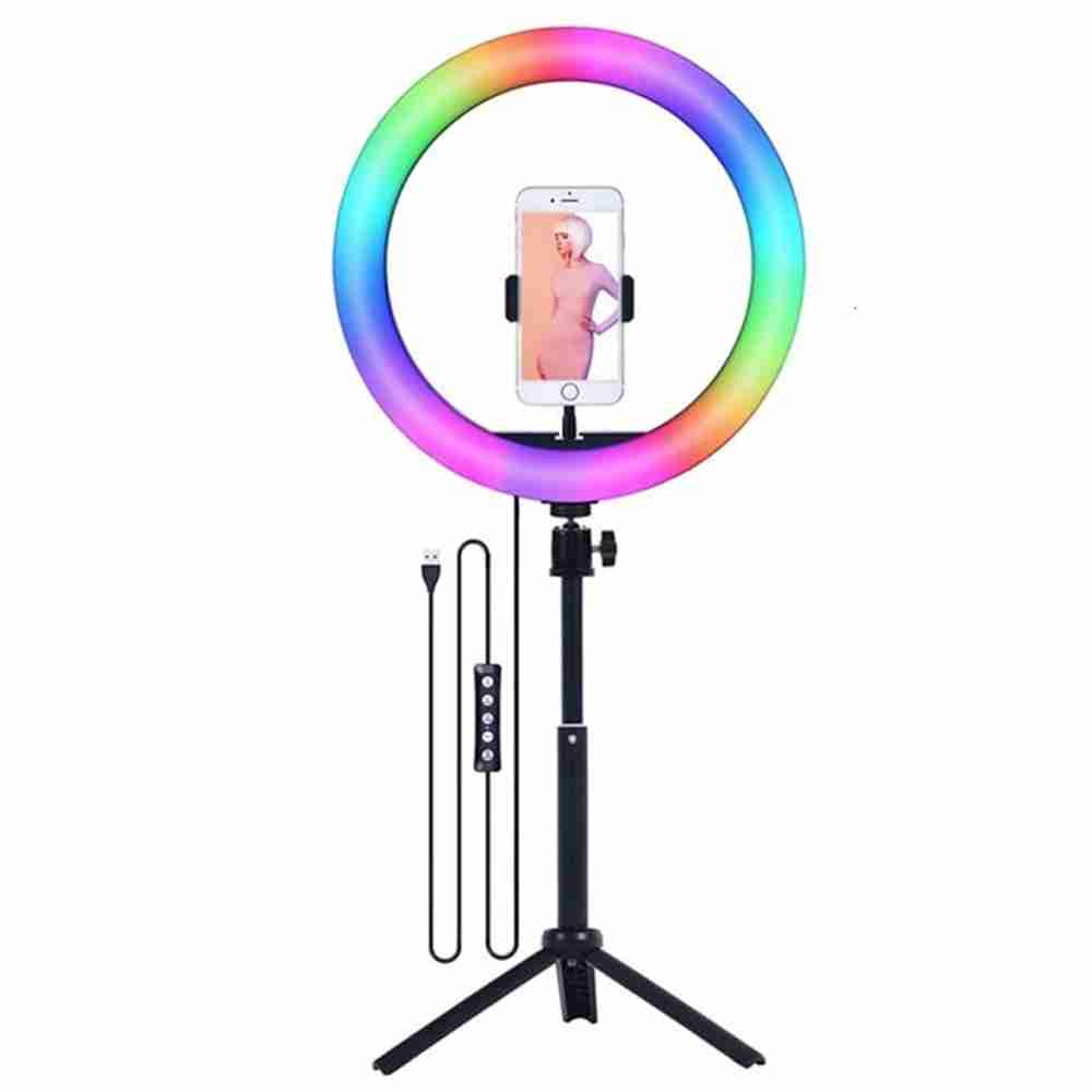 Aro Led Luz 12 Pulgadas 9 Modos De Color Y Tripode 166cm