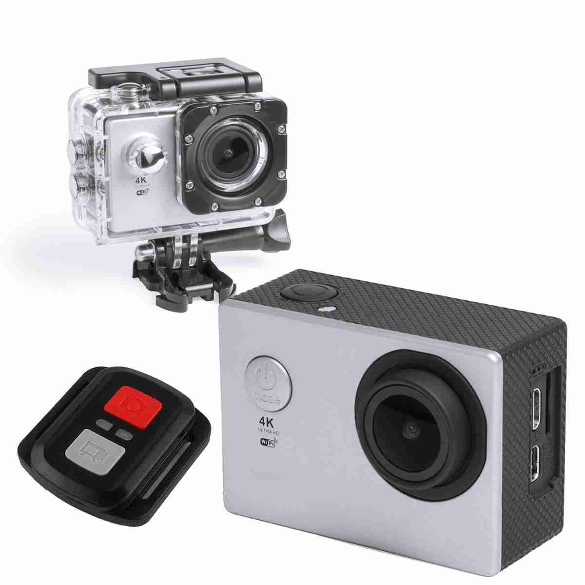 Videocámara Deportiva Klack Pro 4K con Mando: Captura cada momento en alta definición - Gris