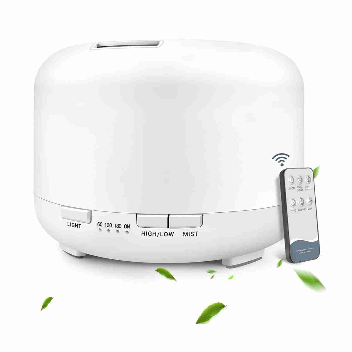 Difusor de Aceites Esenciales -  Humidificador de Aire Ultrasónico FT818 con Control Remoto de 500ml