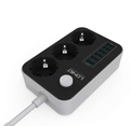 Regleta Alargador de enchufe con 6 USB - Klack Europe -  Protección contra sobrecargas