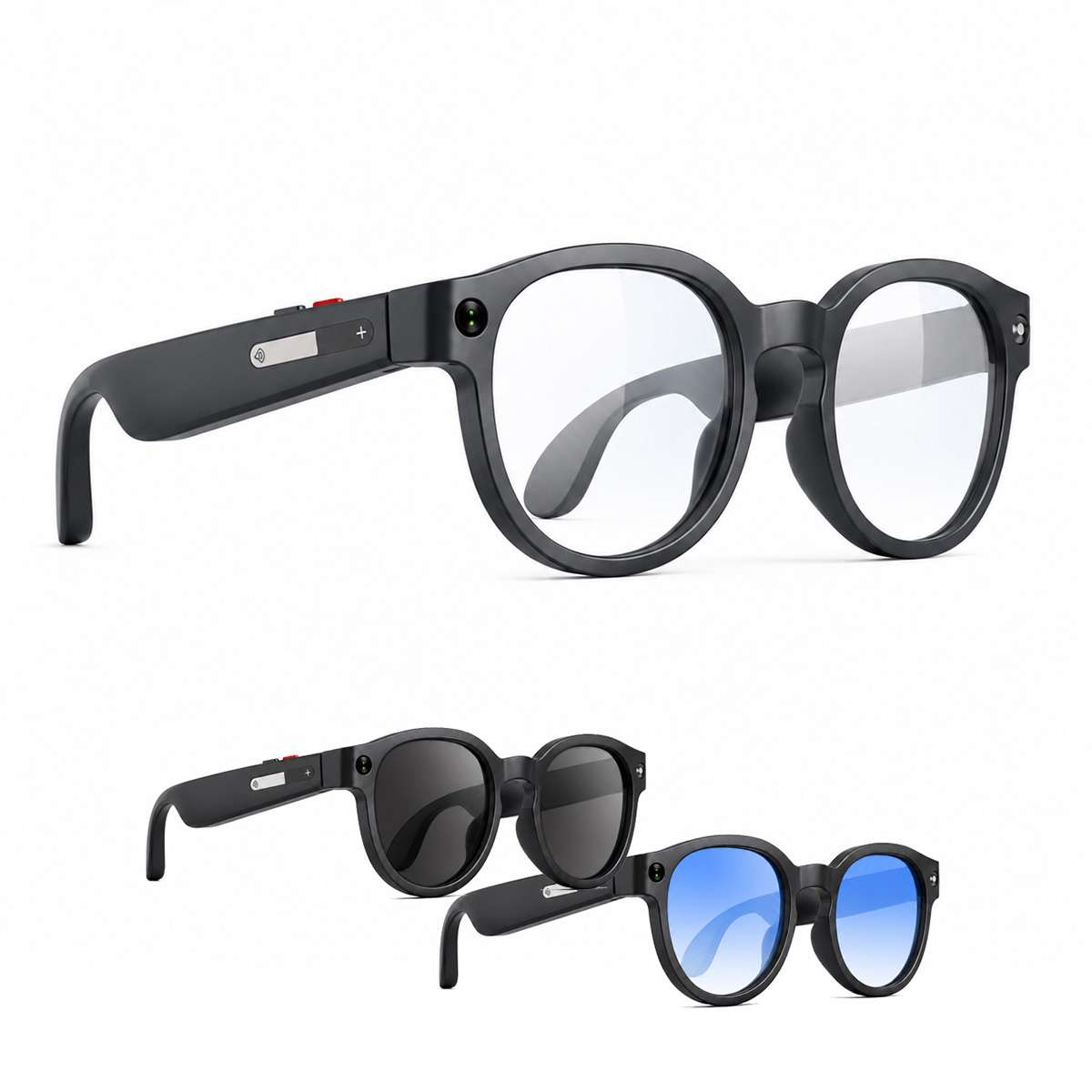 Gafas Inteligentes Klack AIMB-S1 con Cámara 2MP, Vídeo 1080P, Audio y Traducción IA con dos juegos de lentes de color de regalo
