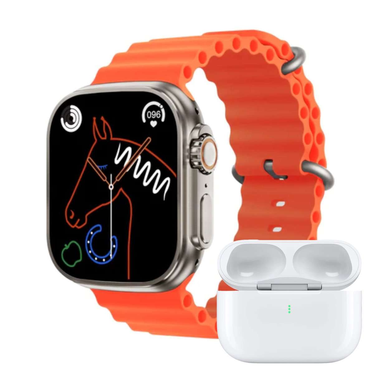 Pack Deportivo Smartwatch Klack® S8Ultra y Auriculares Bluetooth Klack® 6S - Naranja