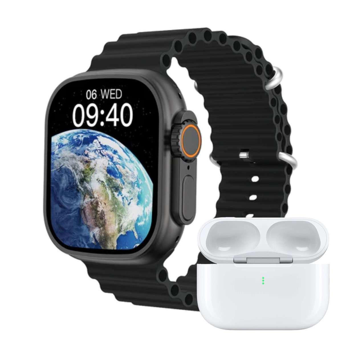 Pack Deportivo Smartwatch Klack® S8Ultra y Auriculares Bluetooth Klack® 6S - Negro