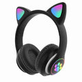 Auriculares  con Orejas de Gato Bluetooth Plegables con Micrófono Klack® - Negro