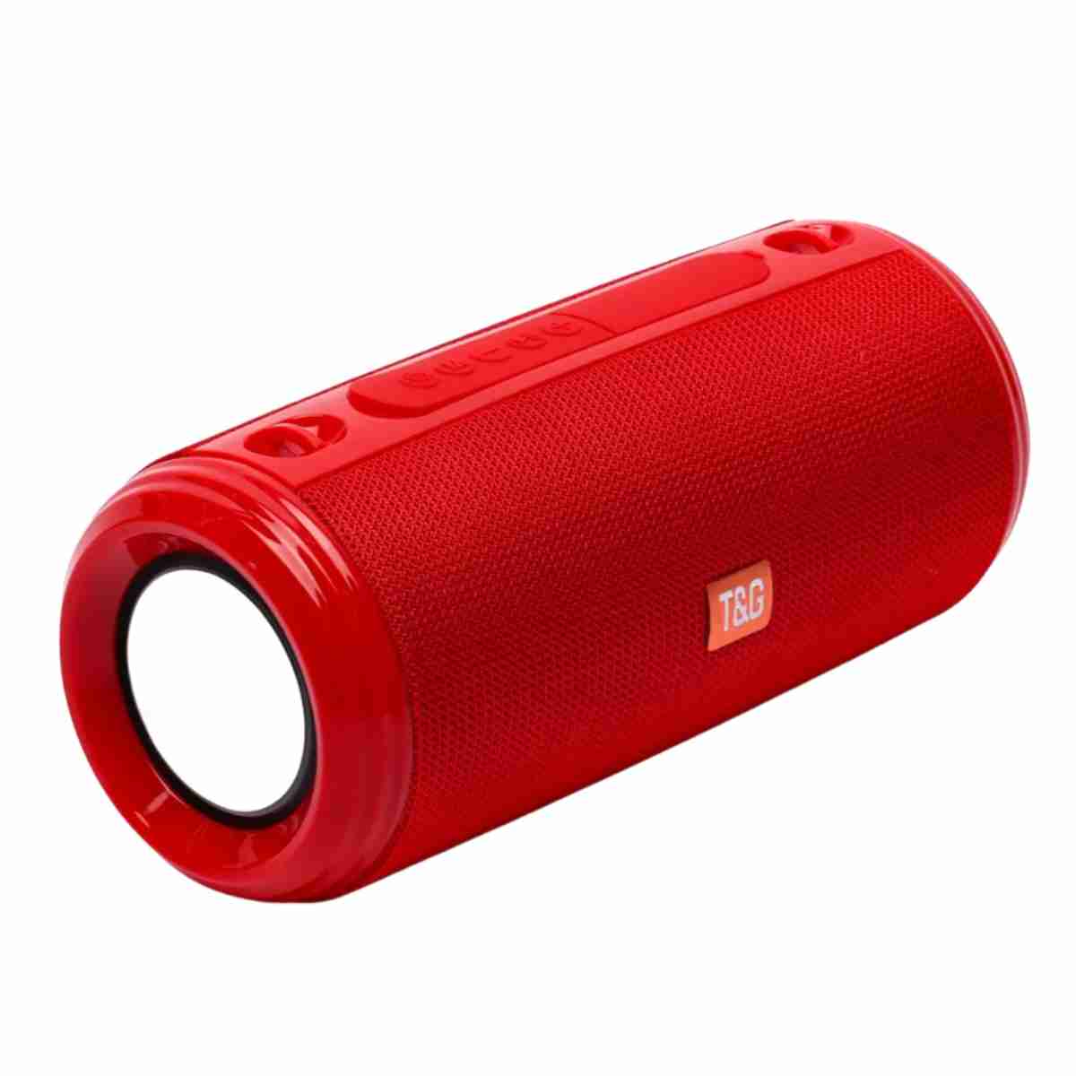 Altavoz Bluetooth 5.0 portatil con soporte manos libres y luces led 537 - Rojo