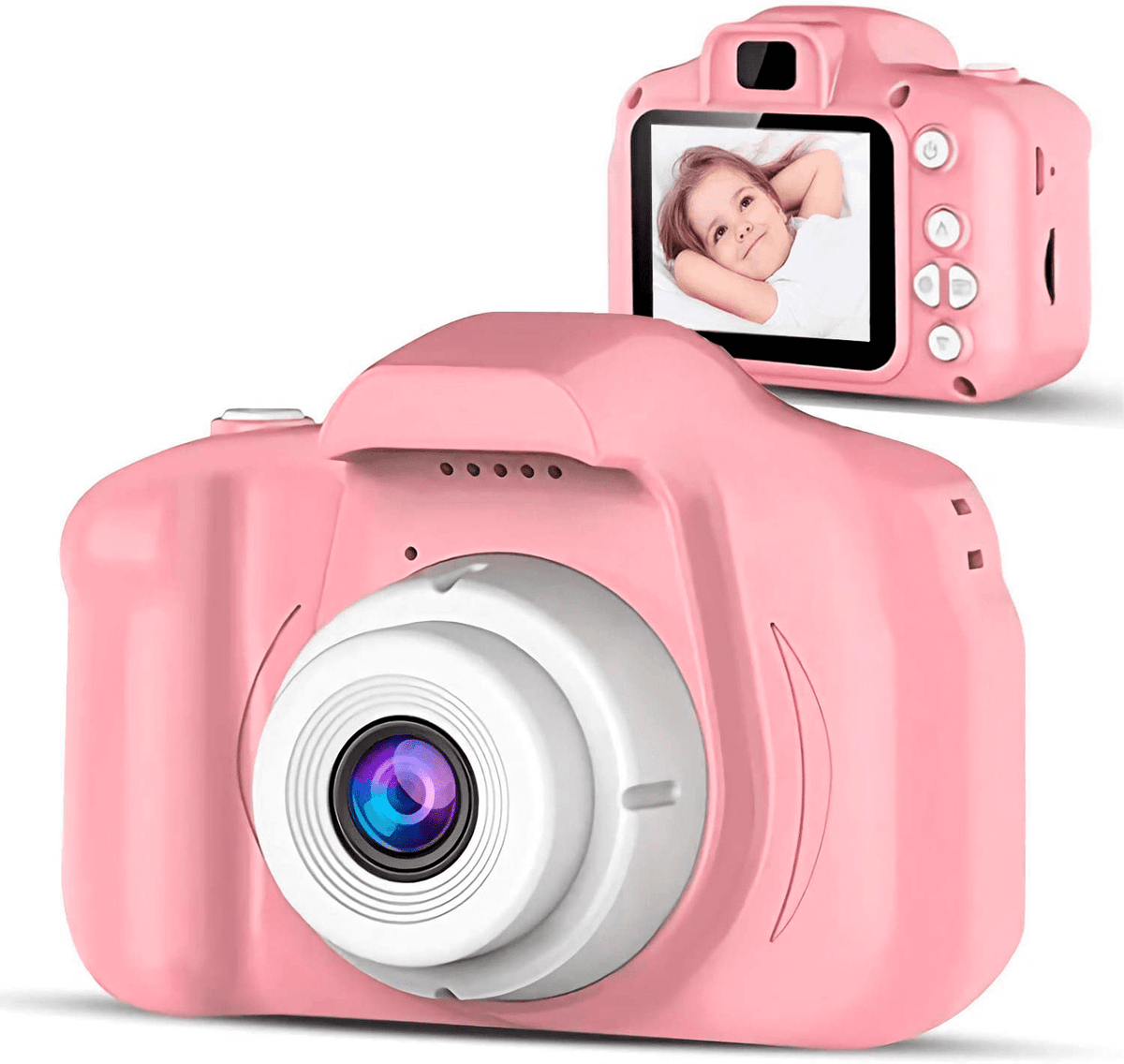 Mini Cámara para Niños con Pantalla HD 2.0" y Multifunciones: Captura -  Juega y Diviértete - Rosa